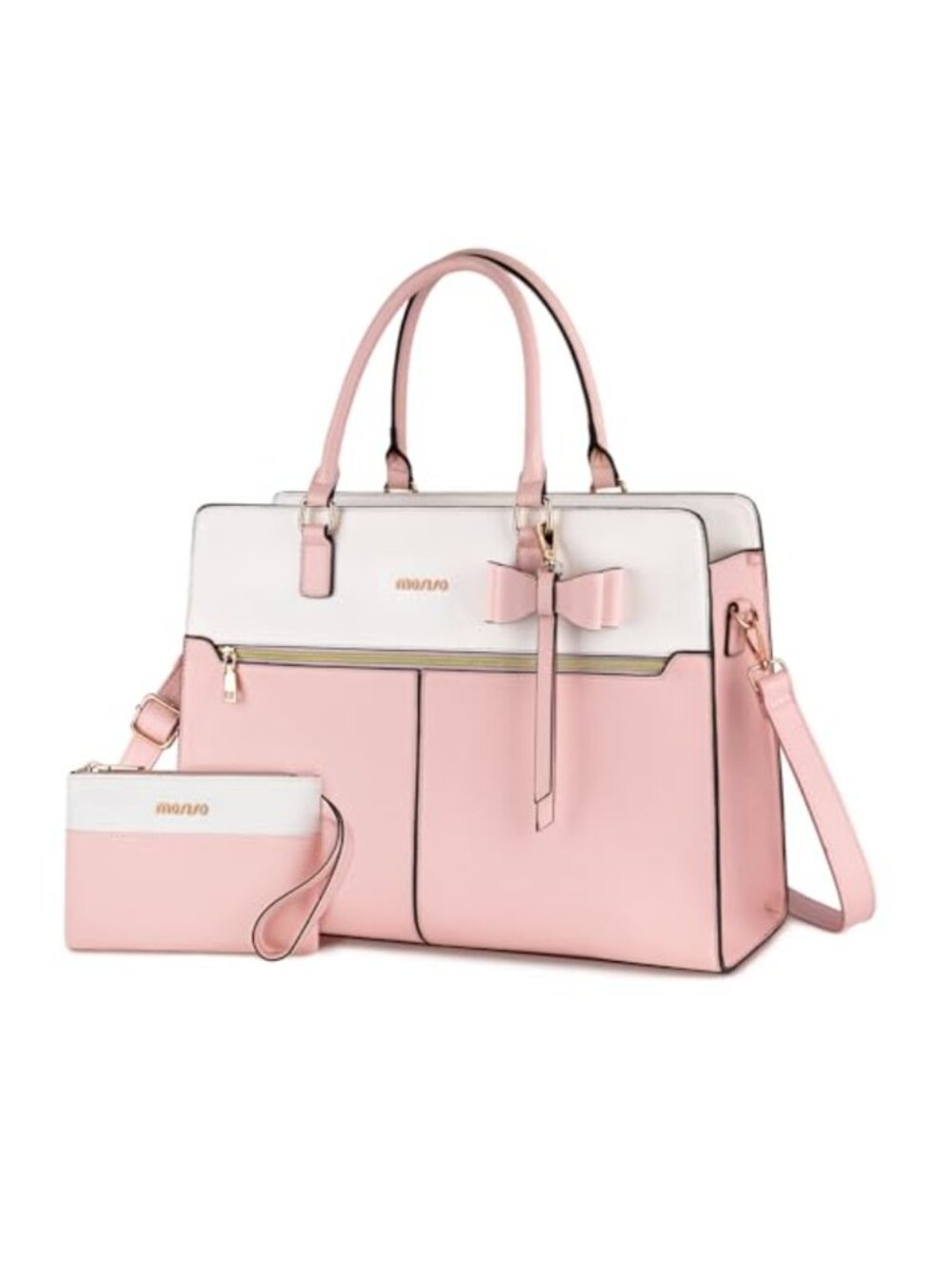 PU Leather Laptop Tote Bag with Compartment for 15-16 inch Laptop